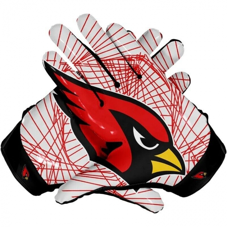 American Arizona Cardinals Team NFL Football Gloves With Glue Grip